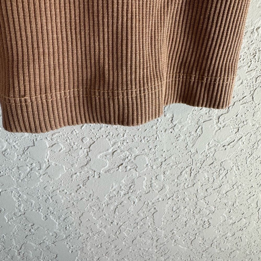 Agolde Tan Ribbed Bailey Tank Top Size S - Picture 8 of 11